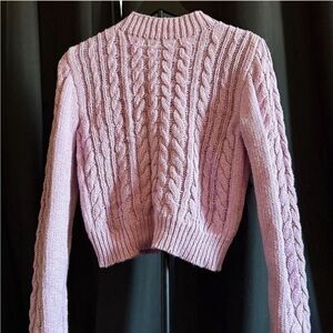 Forever 21 Lavender Cable Knit Sweater